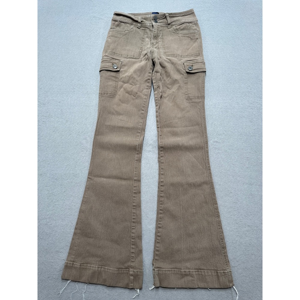 J&L Flare Pants Women's 5 Brown Denim Cargo Leg Low Rise Streetwear Y2K Style
